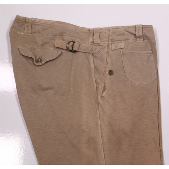 Ralph Lauren X RLX Tan Jersey Knit Distressed Relaxed Fit Button-Fly Pants 36 - Picture 2 of 11